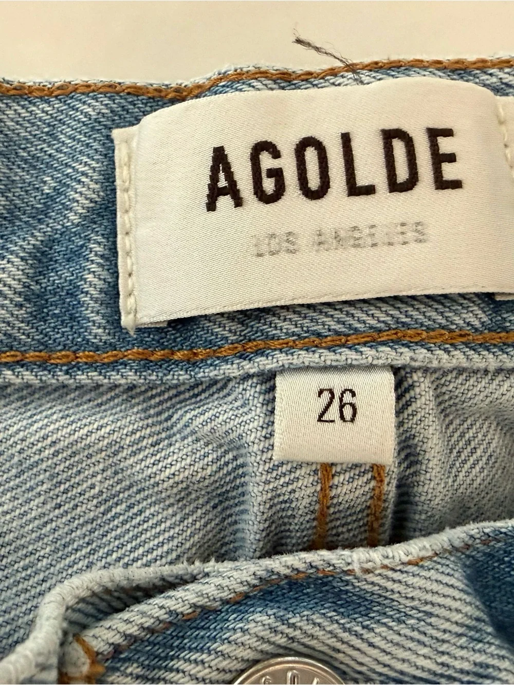 Agolde Parker Long Denim Shorts